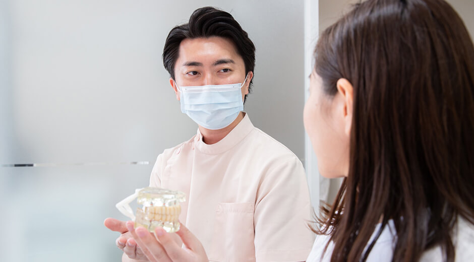 担当医と相談する様子